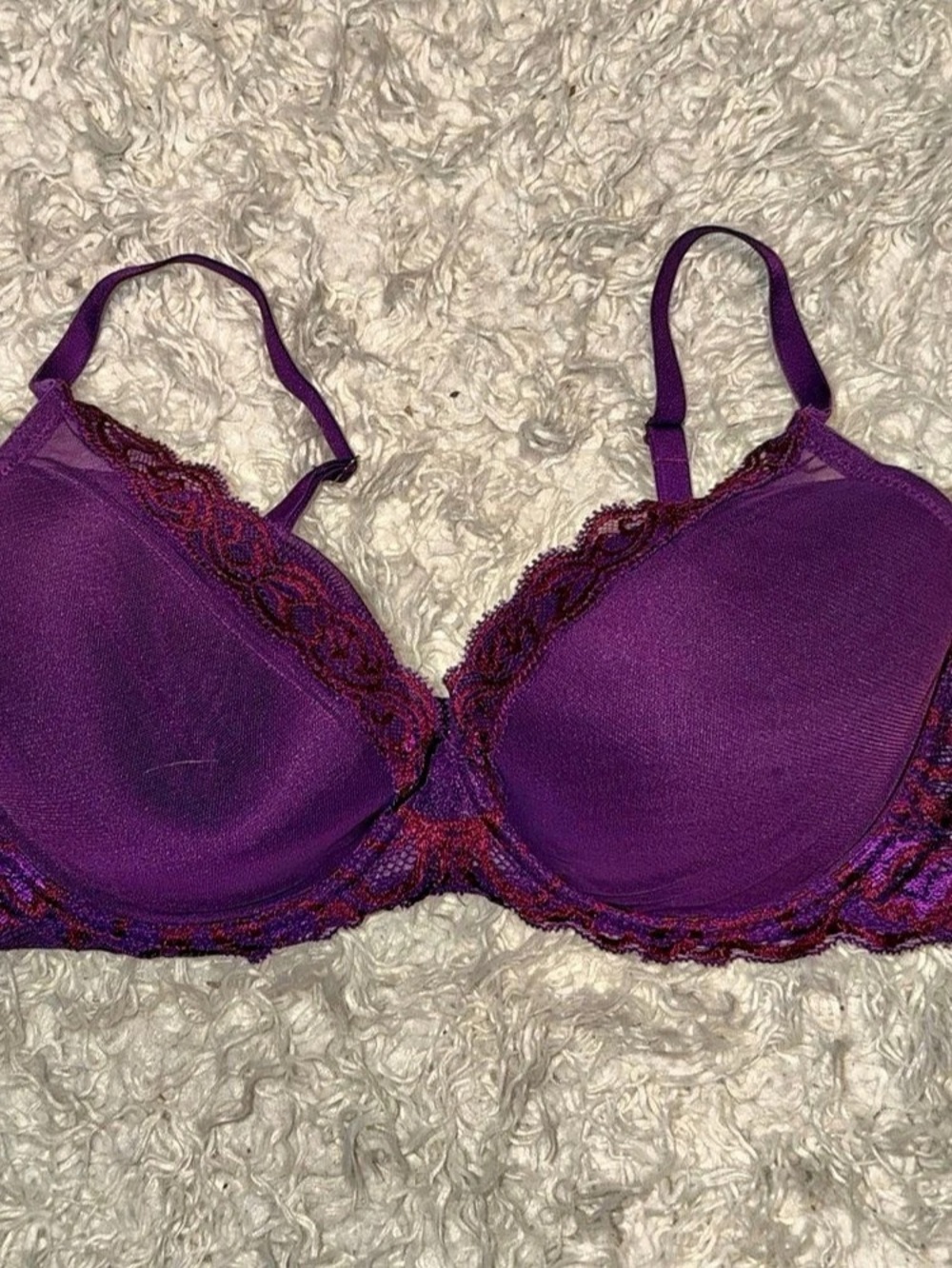 Natori Purple Lace Bra 38dd underwire